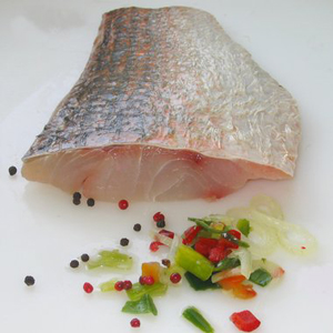 Gepocheerde Barramundi filet zonder huid